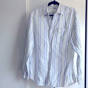 Banana Republic Blue Striped Men's Button Down Shirt